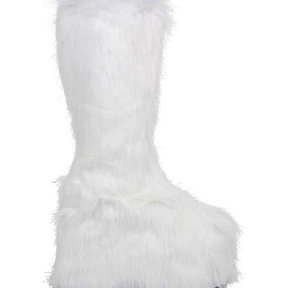 Ellie White Faux Platform Boots
